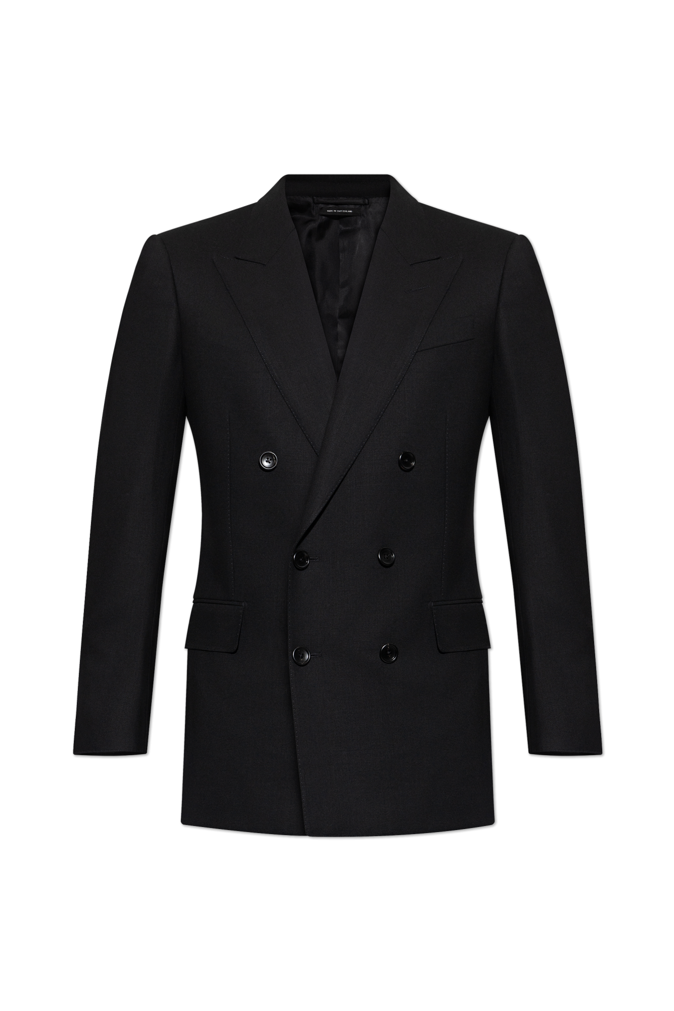 Black Double-breasted blazer with double vent Tom Ford
